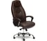 Кресло TetChair BOSS люкс хром кожзам коричневый/коричневый перфорированный 36-36/36-36/06 9816 1