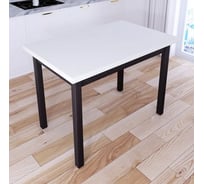 Стол кухонный Solarius Классика из массива сосны, белая столешница 20 мм и ножки цвета венге, 110x60x75 см 600-10051