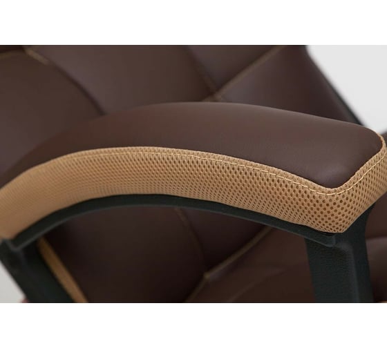 Кресло TetChair TRENDY кожзам/ткань коричневый/бронзовый 36-36/21 11074
