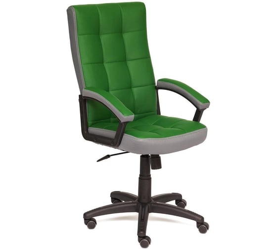 Кресло TetChair TRENDY кожзам/ткань зеленый/серый 36-001/12 12022 1