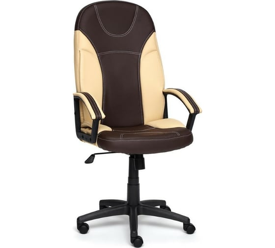 Кресло TetChair TWISTER кожзам коричневый/бежевый 36-36/36-34 5551