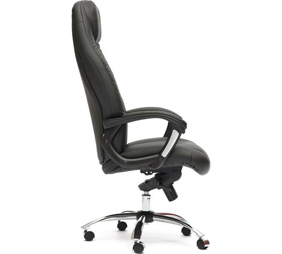 Кресло TetChair BOSS люкс хром кожзам черный/черный перфорированный 36-6/36-6/06 9160
