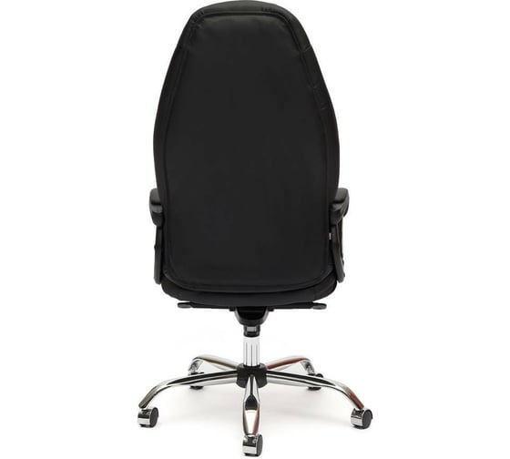 Кресло TetChair BOSS люкс хром кожзам черный/черный перфорированный 36-6/36-6/06 9160