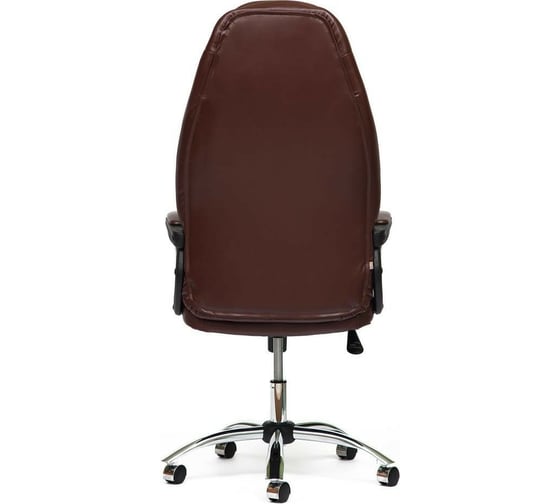 Кресло TetChair BOSS хром кожзам коричневый/коричневый перфорированный 2 TONE/2 TONE /06 10540