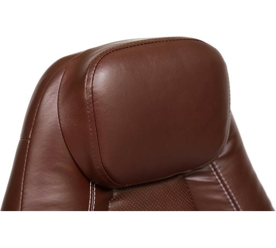 Кресло TetChair BOSS хром кожзам коричневый/коричневый перфорированный 2 TONE/2 TONE /06 10540
