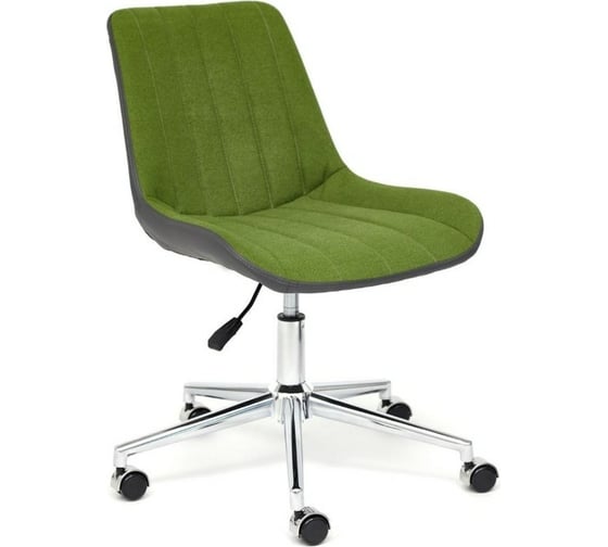 Кресло TetChair STYLE экошерсть/кожзам зеленый/металик 1811-43/36 13572