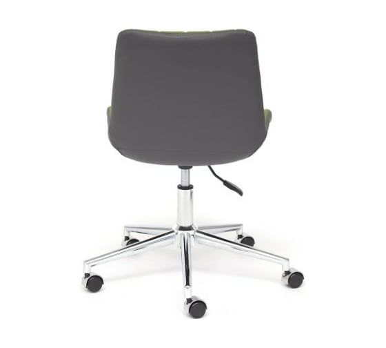 Кресло TetChair STYLE экошерсть/кожзам зеленый/металик 1811-43/36 13572