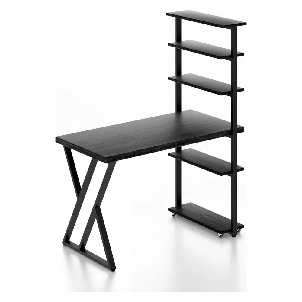 Стол компьютерный Solarius Loft с пятью полками, столешница цвета ...