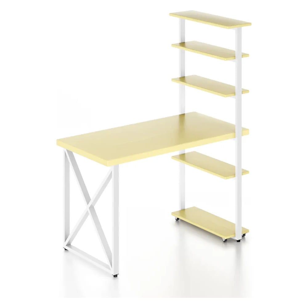 Стол компьютерный Solarius Loft с пятью полками, столешница цвета ...