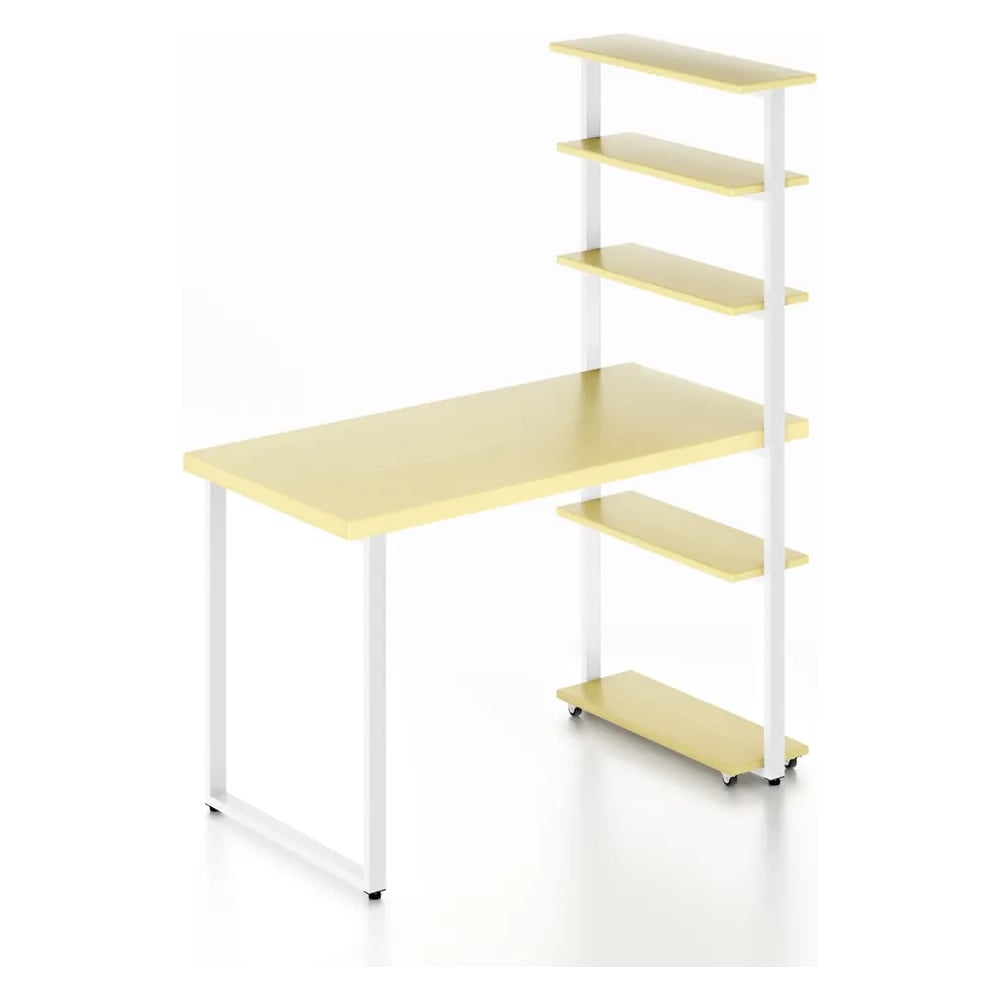 Стол компьютерный Solarius Loft с пятью полками, столешница цвета ...