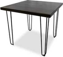 Стол Solarius Loft квадратный, из массива сосны 40 мм, на щпильках, 60x60x75 ,цвет венге 710-10011