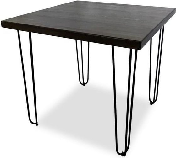 Стол Solarius Loft квадратный, из массива сосны 40 мм, на щпильках, 60x60x75 ,цвет венге 710-10011 1