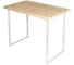 Стол кухонный Solarius Loft из массива сосны, без шлифовки и покраски, 120x80x75 см, с белыми металлическими ножками 700-10218 1
