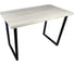 Стол кухонный Solarius Loft из массива сосны, без шлифовки и покраски, 110x60x75 см, с черными металлическими ножками 700-10200 1