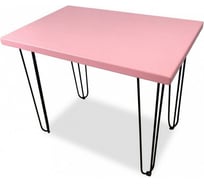 Стол Solarius Loft из массива сосны 40 мм, на шпильках, 90x60x75, цвет розовый 710-10003