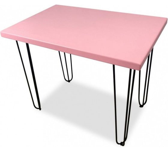 Стол Solarius Loft из массива сосны 40 мм, на шпильках, 90x60x75, цвет розовый 710-10003 1