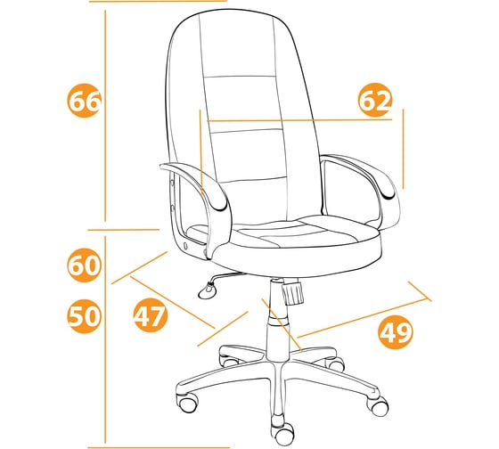 Кресло TetChair СН747 флок коричневый 6 15142