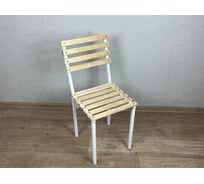 Стул Solarius из массива берёзы с белым металлическим каркасом 500-10011