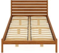 Двуспальная кровать Solarius Классика из массива сосны с высокой спинкой и ортопедическим основанием, 200x180 см (габариты 210x190), цвет ольхи klasorto-spin180olha