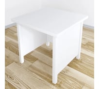 Стол руководительский Solarius Классика квадратный из массива сосны, цвет белый, 60x60x75 см stol-ruk60bel