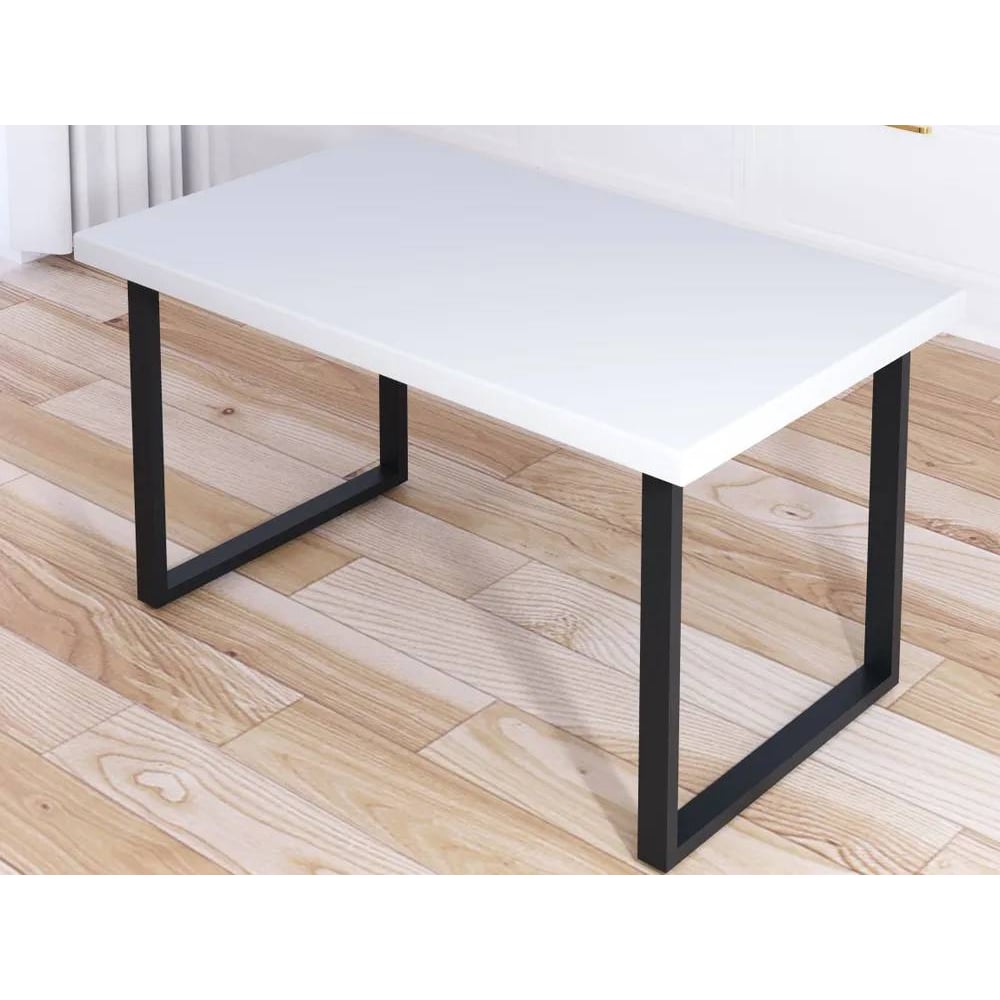 Стол журнальный Solarius Loft с белой столешницей из массива сосны 40 ...