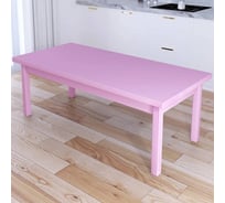 Стол журнальный Solarius Классика из массива сосны, столешница 40 мм и ножки розового цвета, 130x60x46 см 601-10167