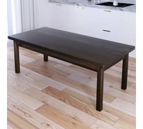 Стол журнальный Solarius Классика из массива сосны, столешница 40 мм и ножки цвета темного дуба, 130x60x46 см 601-10165