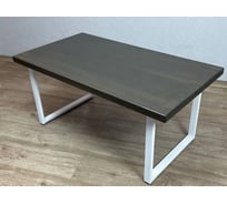 Стол журнальный Solarius венге лофт, из массива сосны 40 мм, 110x60x50 см, на белых ножках 701-10010