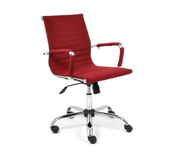 Кресло TetChair URBAN-LOW флок бордовый 10 14449