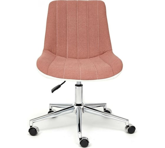 Кресло TetChair STYLE экошерсть/кожзам розовый/белый 36-01 13573