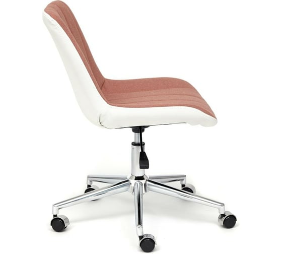 Кресло TetChair STYLE экошерсть/кожзам розовый/белый 36-01 13573