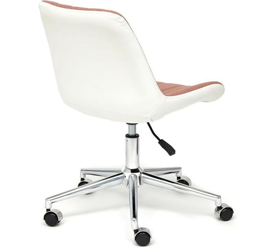 Кресло TetChair STYLE экошерсть/кожзам розовый/белый 36-01 13573