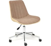 Кресло TetChair STYLE экошерсть/кожзам коричневый/бежевый 36-34 13493