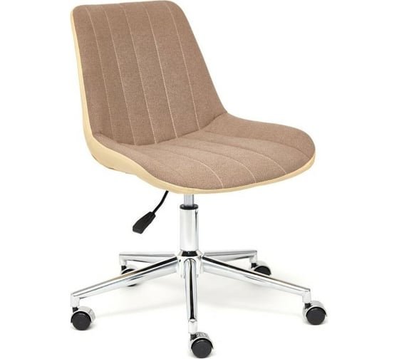 Кресло TetChair STYLE экошерсть/кожзам коричневый/бежевый 36-34 13493