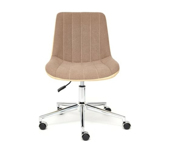 Кресло TetChair STYLE экошерсть/кожзам коричневый/бежевый 36-34 13493