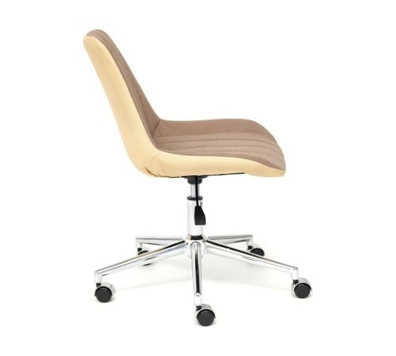 Кресло TetChair STYLE экошерсть/кожзам коричневый/бежевый 36-34 13493