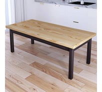 Стол журнальный Solarius Классика из массива сосны, лакированная столешница 40 мм и ножки цвета венге, 140x80x46 см 601-10260