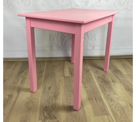 Стол Solarius Классика из массива сосны, 20 мм, 90x60x75 см, цвет розовый 600-10006