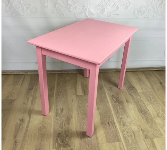 Стол Solarius Классика из массива сосны, 20 мм, 90x60x75 см, цвет розовый 600-10006