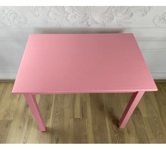 Стол Solarius Классика из массива сосны, 20 мм, 90x60x75 см, цвет розовый 600-10006