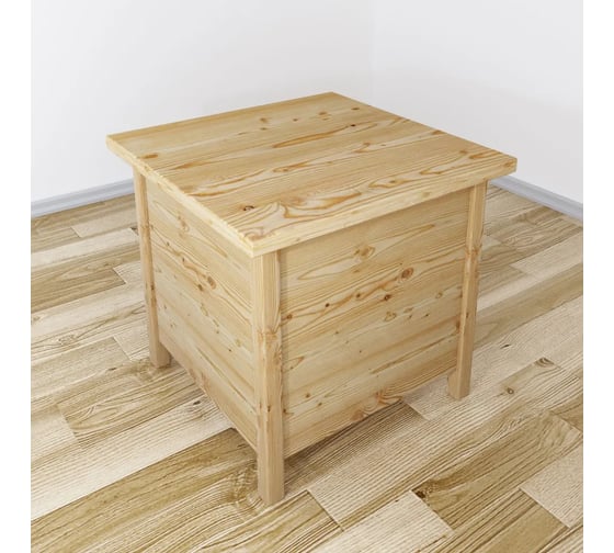 Стол руководительский Solarius Классика квадратный из массива сосны, лакированный, 80x80x75 см stol-ruk80lak