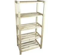 Стеллаж Solarius деревянный, напольный, 5 полок, 137x66x38 см, 150-100004