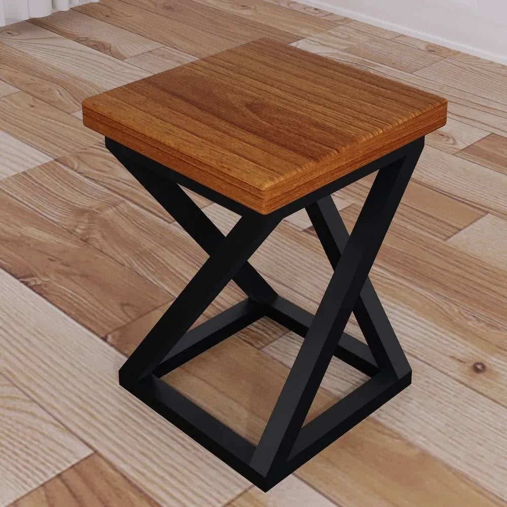 Табурет кухонный Solarius Циклон в стиле Лофт из массива сосны 4 см ...