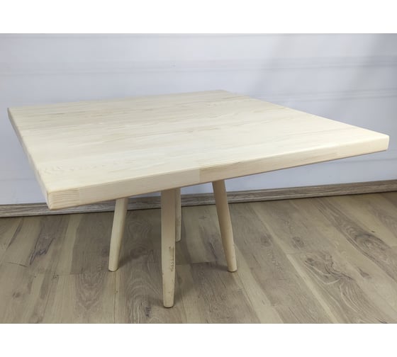 Столешница квадратная из массива сосны Solarius 70x70x4 см, не крашеная 800-10015