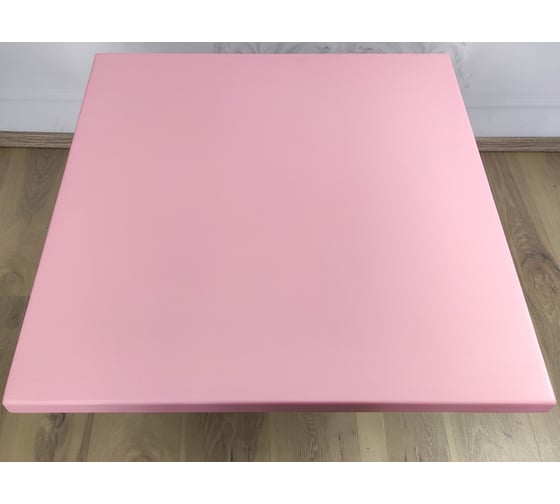 Столешница квадратная из массива сосны Solarius 70x70x4 см, цвет розовый 800-10014