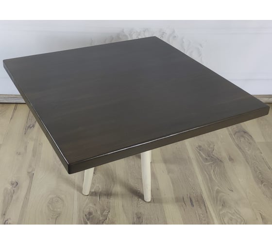 Столешница квадратная из массива сосны Solarius 70x70x4 см, цвет венге 800-10016