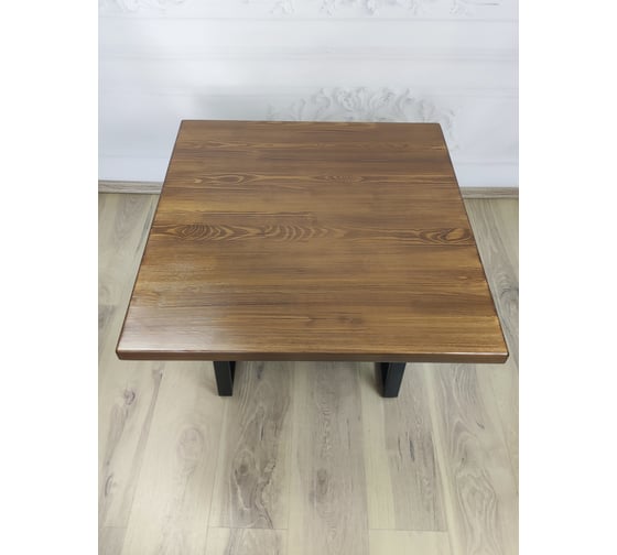 Столешница квадратная из сосны Solarius цвет темный дуб, 80x80x4 см 800-10002