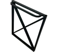 Ножка для стола в стиле Loft Solarius крестообразная, опора для стола лофт 68,5x71 см, подстолье металлическое регулируемое прочное, порошковая покраска, черного цвета nogakrest70black