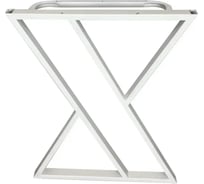 Ножка для стола в стиле Loft Solarius Z-образная, опора для стола лофт 68,5x71 см, подстолье металлическое регулируемое прочное, порошковая покраска, белого цвета nogaX70white