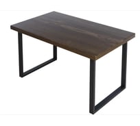 Стол кухонный Solarius Loft со столешницей цвета черного оникса из массива сосны 40 мм и черными металлическими ножками, 140x75x75 см 700-10534